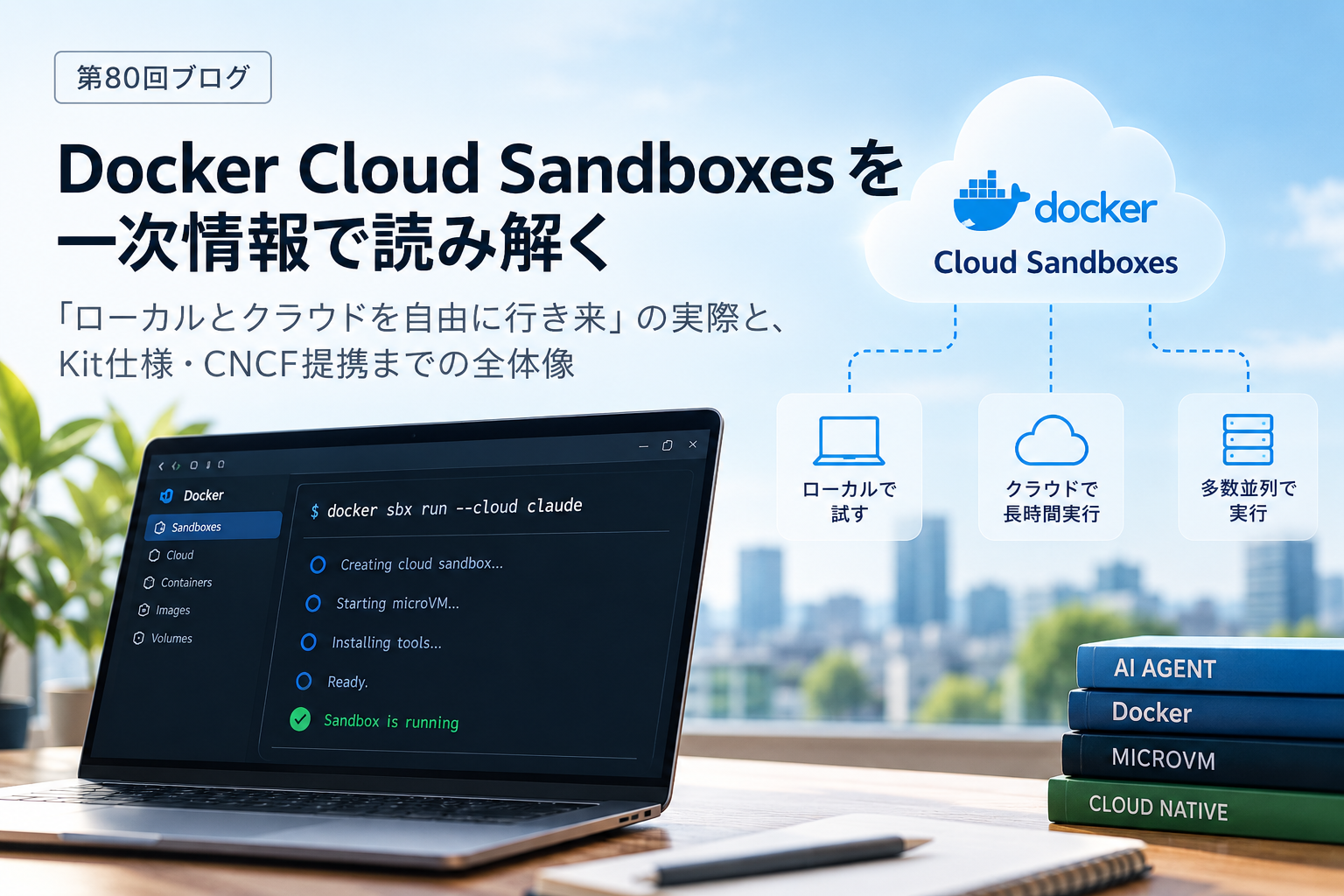 Docker Cloud Sandboxes とAIエージェント用microVMサンドボックスの全体像